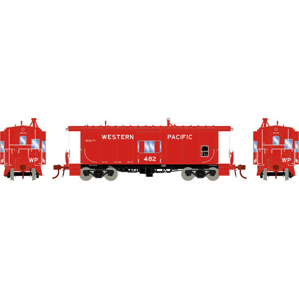 Athearn ATHG78599 481-Class ICC Caboose w/ Lights - Western Pacific #482 HO Scale