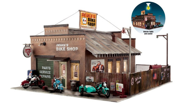 Woodland Scenics Deuce's Cycle Shop O Railroad Train Building BR5846