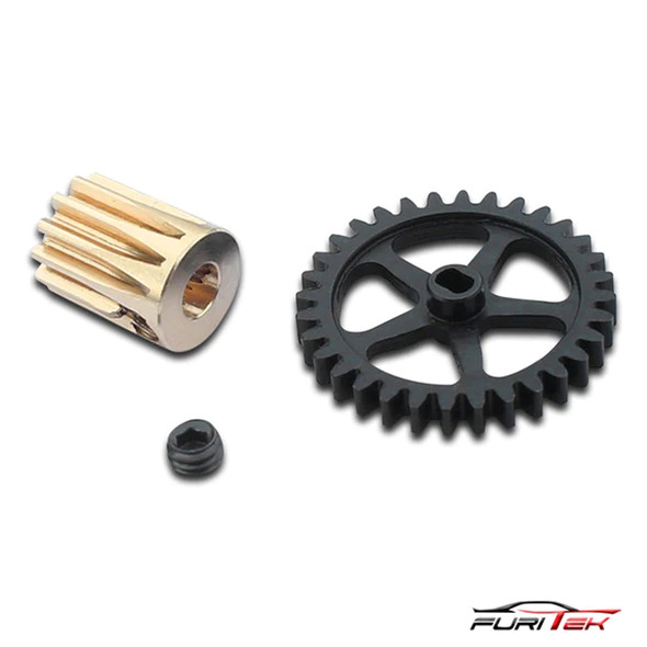 Furitek Brushless Conversion for SCX24 - 0.5M Spur Gear & 12T Pinion Gear