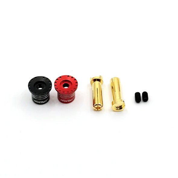 Furitek FUR-2682 Heatsink Bullet Plug Grips w/ 5mm Bullets (Black/Red)