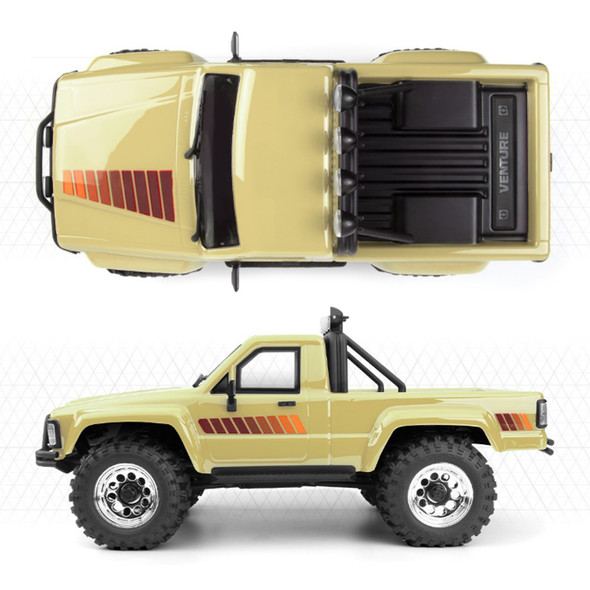 HPI 161253 1/18 Venture18 Brushed 1985 Toyota Hilux SR5 4WD RTR Creme Truck