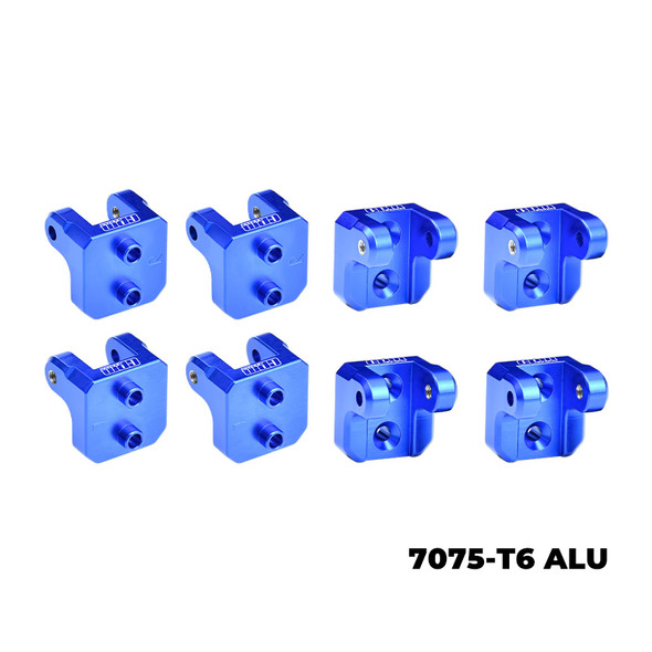 GPM Aluminum Alloy Front & Rear Upper Shock Mount Blue for Losi 1/8 LMT 2.0