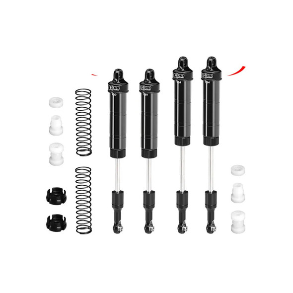 GPM Aluminum Front Or Rear Spring Shock 130 & 134mm Black for Losi 1/8 LMT 2.0