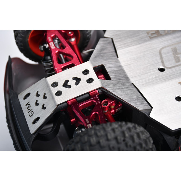 GPM Racing Stainless Steel Chassis Skid Kit for Arrma 1/16 Mojave Grom