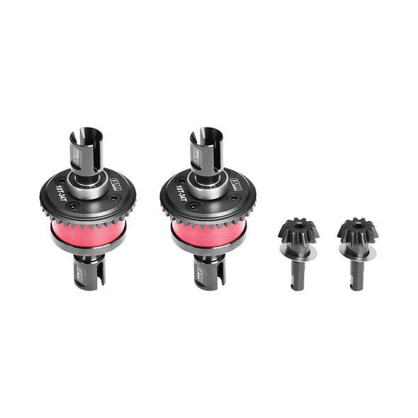 GPM Steel+Alum Front & Rear Complete Differential Set Red for Arrma 1:8 KRATON 6S