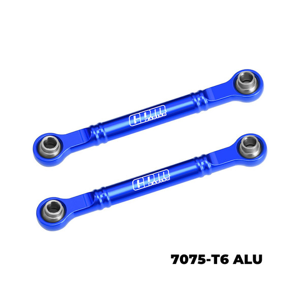 GPM Alum 7075-T6 Alloy Front Steering Toe Links 51mm Blue for 1/16 Mini Slash