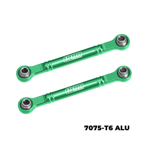 GPM Alum 7075-T6 Alloy Front Steering Toe Links 51mm Green for 1/16 Mini Slash