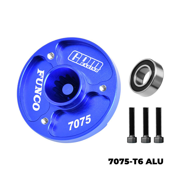 GPM Aluminum Fixed Spur Gear Mount Blue for 1/6 Traxxas Pro Scale Sand Car