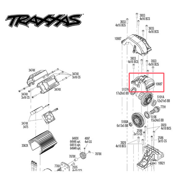 GPM Aluminum Transmission Gear Covers Black for 1/6 Traxxas Pro Scale Sand Car