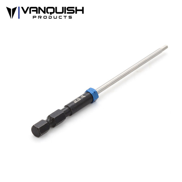 Vanquish VPS08425 - 2.5mm - 1/4'' Drive Hex Driver Tool Tip - Blue