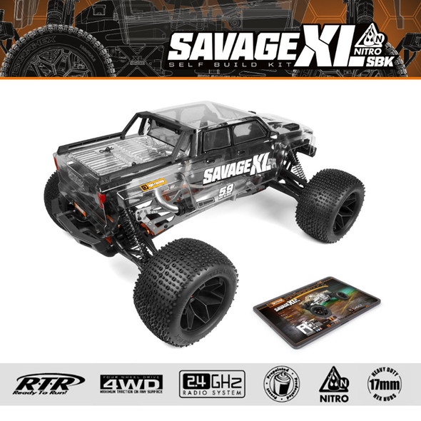 HPI 160550 1/8 Savage XL Nitro SBK 4WD Monster Truck Builders Kit