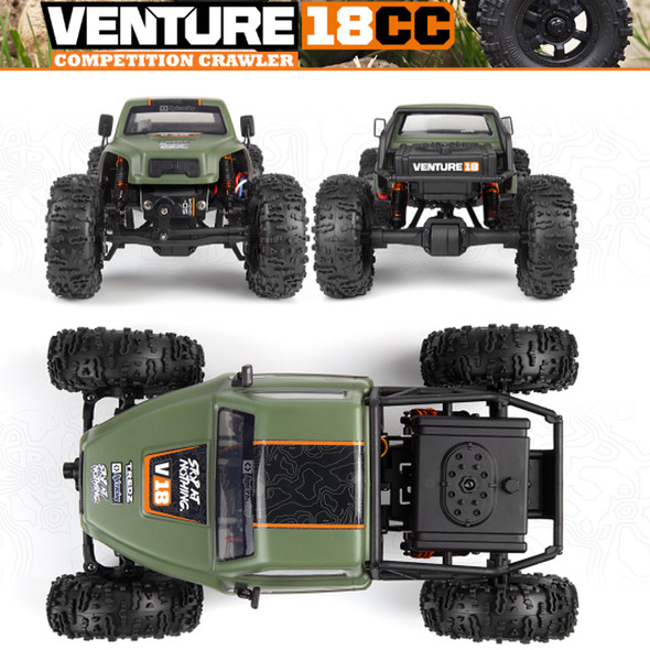 HPI 160809 1/18 Venture18 CC Flux Competition 4WD Off-Road RTR Crawler Green