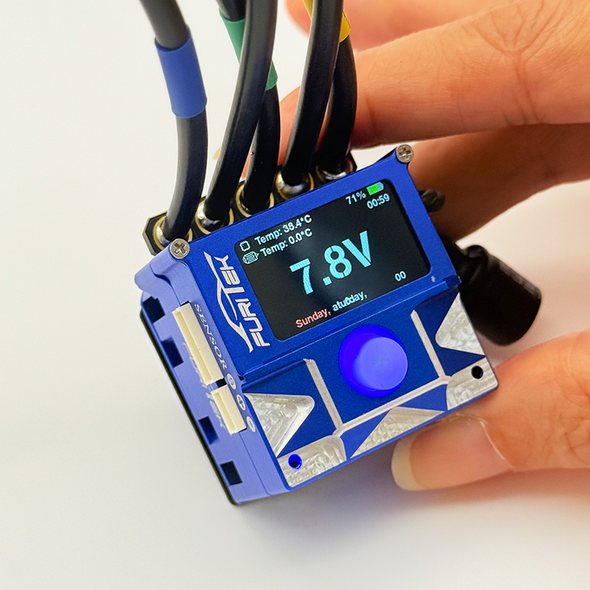 Furitek SlideTech PRO 1/10 Brushless ESC w/ OLED & Internal Fan Blue Edition