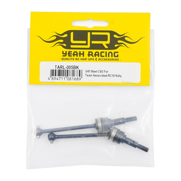Yeah Racing TARL-005BK G45 Steel CVD for Associated RC10 Rally