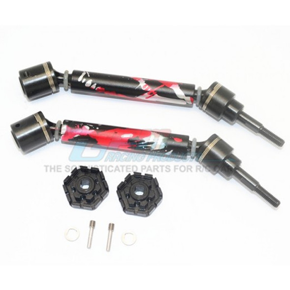 GPM Harden Steel F/R Adj CVD Drive Shaft+Hex Adapter Splatter Paint : Maxx