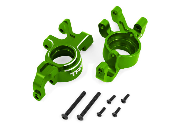 Traxxas 7836-GRN Left & Right Aluminum Steering Blocks Green for XRT / X-Maxx