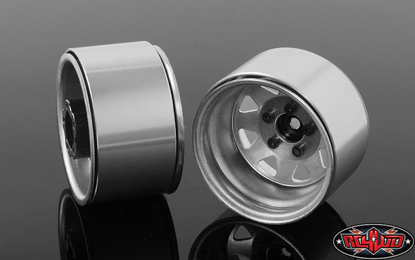 RC4WD Z-W0244 5 Lug Deep Dish Wagon 1.9" Steel Stamped Beadlock Wheels Plain (4)