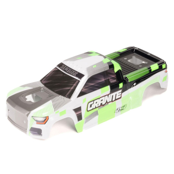 ARRMA ARA-2245 Clipless Painted Decaled Trimmed Body White/Green for Granite 4X4