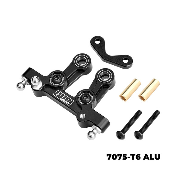 GPM 7075-T6 Aluminum Steering Assembly Black for Tamiya 1/10 DT-04
