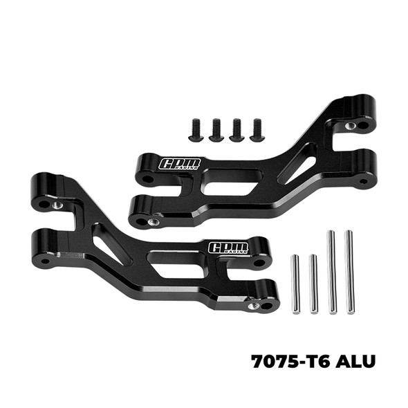 GPM 7075-T6 Aluminum Rear Upper Suspension Arms Black for Tamiya 1/10 DT-04