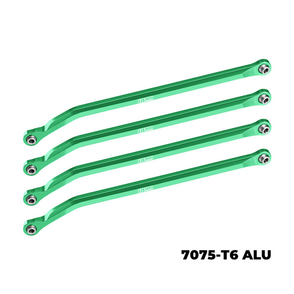 GPM 7075-T6 Alloy Aluminum Lower Link Bar Set Green for Vanquish 1/10 H10 Optic