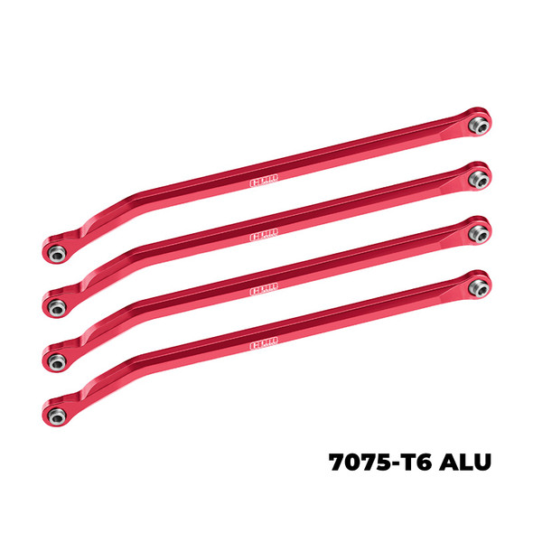 GPM 7075-T6 Alloy Aluminum Lower Link Bar Set Red for Vanquish 1/10 H10 Optic