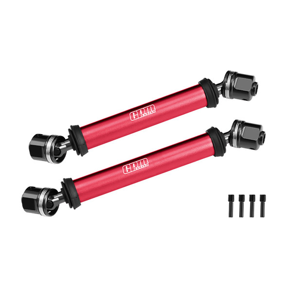 GPM Carbon Steel + Alum Center CVD Drive Shaft Red for Vanquish 1/10 H10 Optic