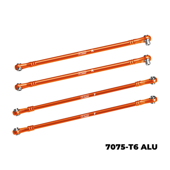GPM 7075-T6 Alloy Aluminum Upper Link Bar Set Orange for Vanquish 1/10 H10 Optic