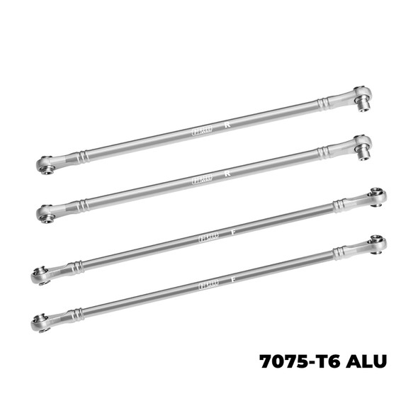 GPM 7075-T6 Alloy Aluminum Upper Link Bar Set Silver for Vanquish 1/10 H10 Optic