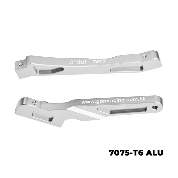 GPM 7075-T6 Alloy Front & Rear Chassis Brace Silver for Arrma 1/8 NOTORIOUS 6S V6