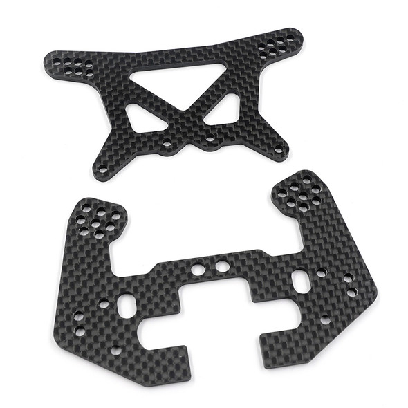 Yeah Racing TARC-025BK Front & Rear Carbon Shock Towers Set for Associated RC10