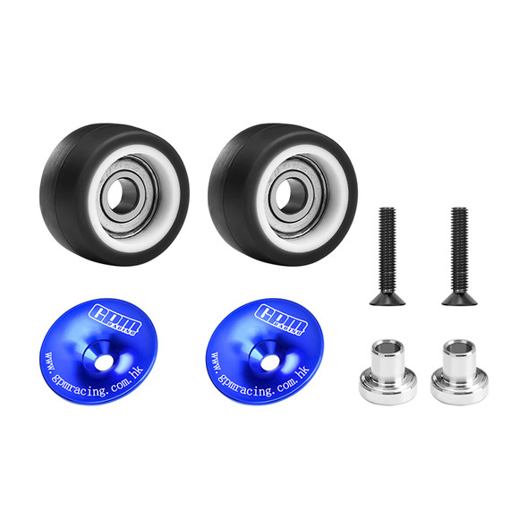 GPM Aluminum Wheelie Bar Wheel & Bearing Blue for Traxxas Mini XRT / Mini Maxx