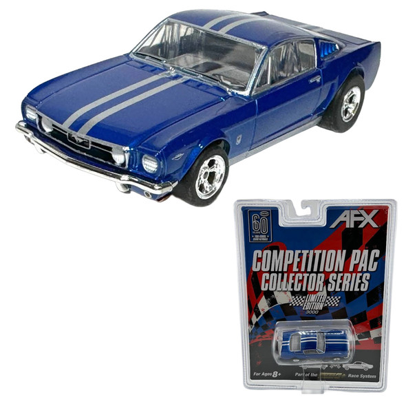 AFX 22086 1966 Ford Mustang Fastback Metallic Blue | HO Slot Car Collector Series