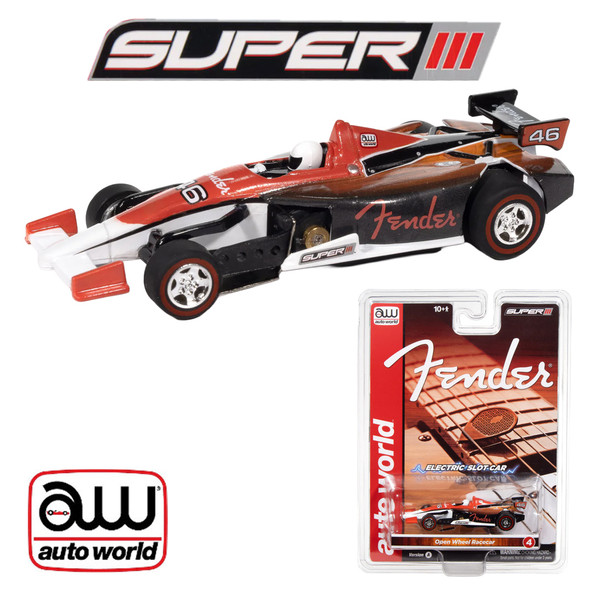 Auto World Super III Indy Car Fender Red Top HO Scale Slot Car