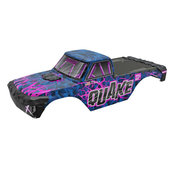 ARRMA ARA-2873 Painted Decaled Trimmed Body Purple w/ Body Mount for 1/10 Quake