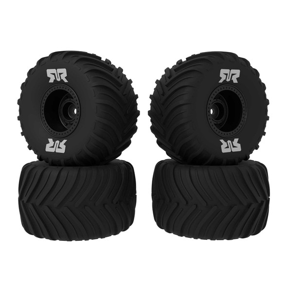 ARRMA ARA-3115 dBoots Chevron MT Tire/Wheel Set Black (4) for Gorgon & Quake Grom