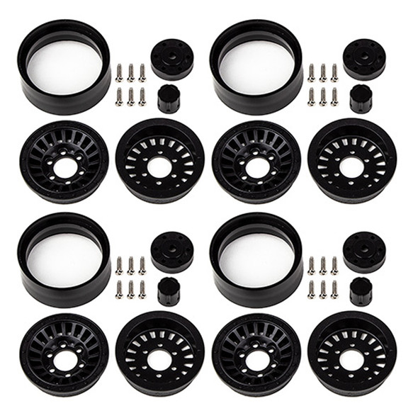 Associated 42112 Element RC Enduro Urbine Wheels, 1.55", Black