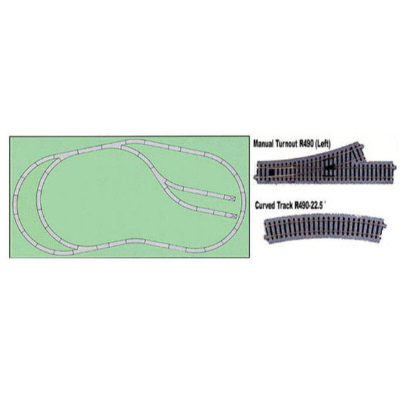Kato 3-103 UNITRACK World's Greatest Hobby Track Plan Set for a 4 x 8' Layout HO Scale