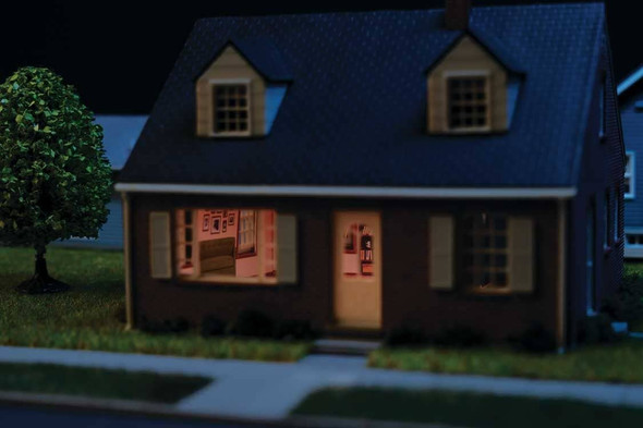 Walthers 933-4704 Spaces Interior Lighting & Detail Insert Brick Cape Cod House HO Scale