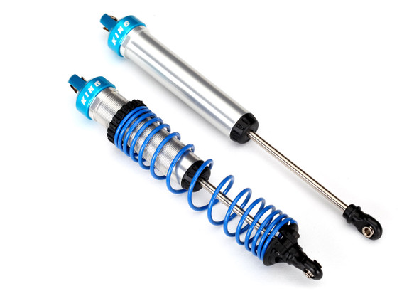 Traxxas 8457 Alum Shock Caps Blue King Shocks (4) : Unlimited Desert Racer