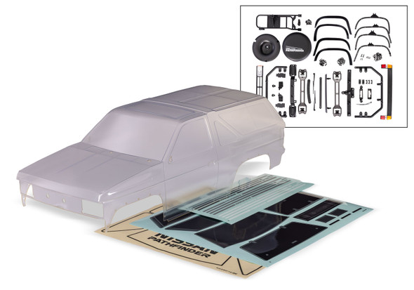 Traxxas 11011 TRX-4 Nissan Pathfinder Clear Body w/ Decal Sheet / Window Mask