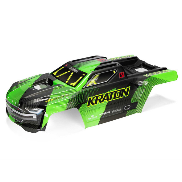 ARRMA ARA-3008 1/8 Painted Decaled & Trimmed Body Green/Black for KRATON 6S BLX V6