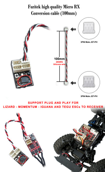 Furitek High Quality Micro RX Conversion Cable (100mm)