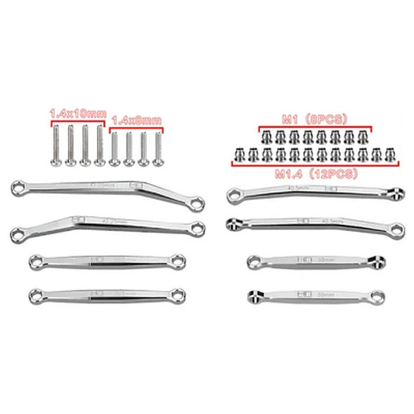 Hot Racing SXTY133X08 - No Flex Upgrade T6 Link Set for 1/30 Axial SCX30