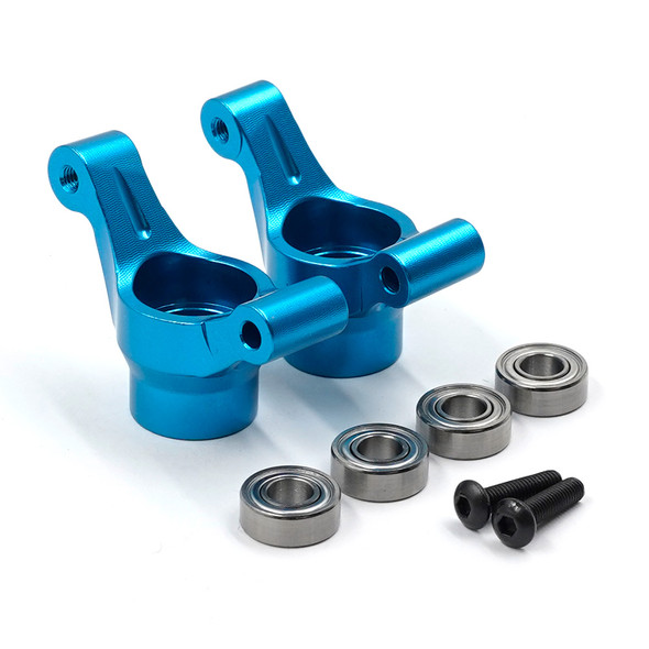 Yeah Racing TAWR-041BU Aluminum Toe-in 2 Degree Rear Hub Set for Tamiya WR02 WR02C TL-01 GF-01 G6-01