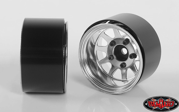 RC4WD Z-W0285 Deep Dish Wagon 1.55" Stamped Steel Beadlock Wheels Chrome (4)