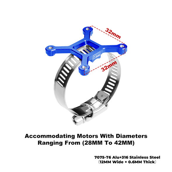 GPM Aluminum 40x40mm RC Cooling Fan Adjustable Mount Silver : 28-42 Series Motor