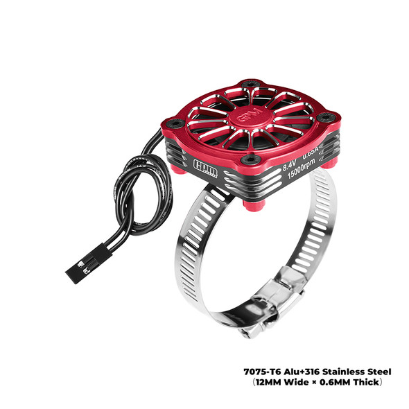 GPM Aluminum 40x40mm RC Cooling Fan Adjustable Red for 40-56 Series Motor