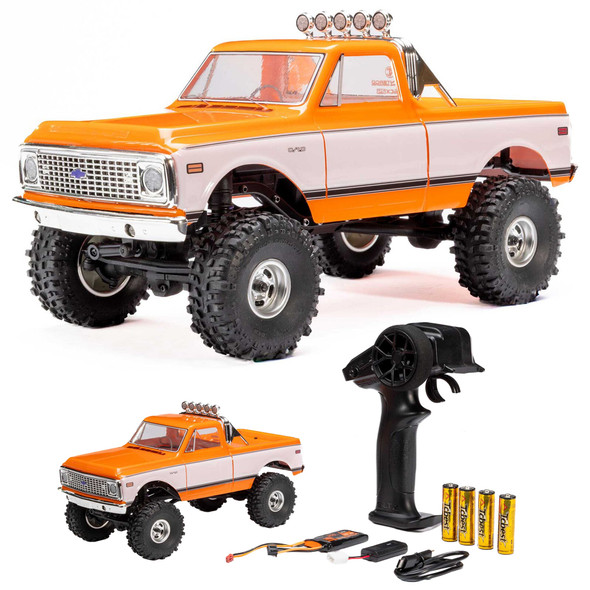 Axial - AXI-3408T2 1/24 Axial SCX24 1967-1972 Chevrolet C10 4WD RTR Orange