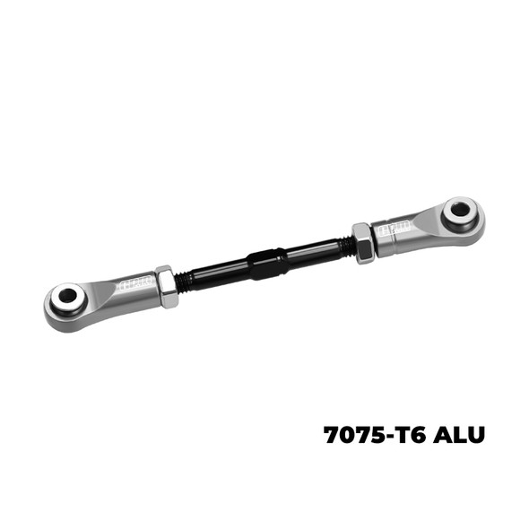 GPM Aluminum Servo Steering Link Silver for Vanquish 1/10 H10 Optic Yokohama